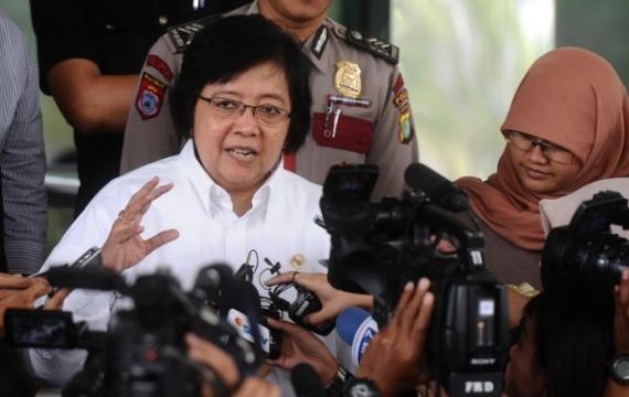 Menteri Siti Nurbaya Kunjungi Posko Karhutla Riau